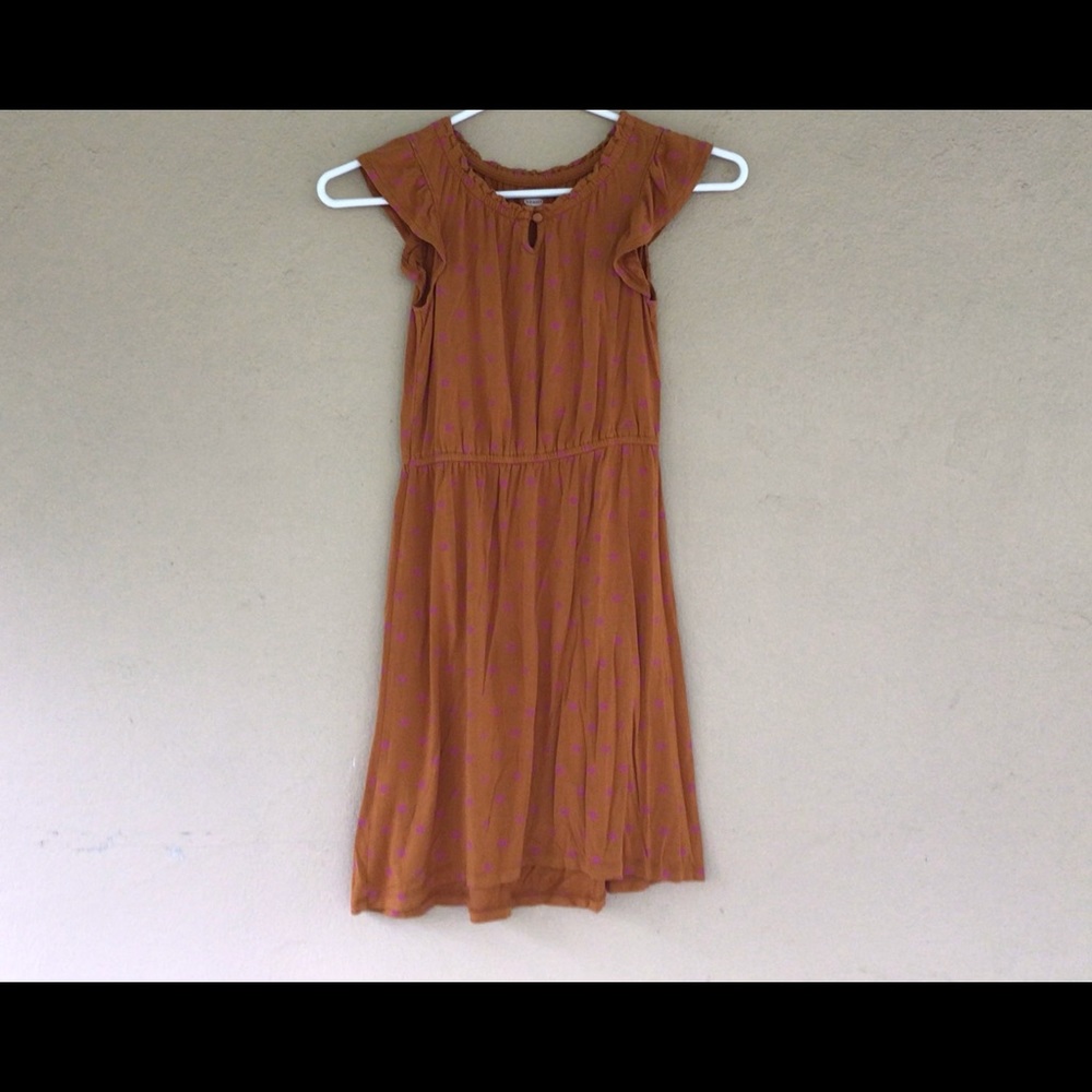 Brown Old Navy Dress With Pink Polka Dots